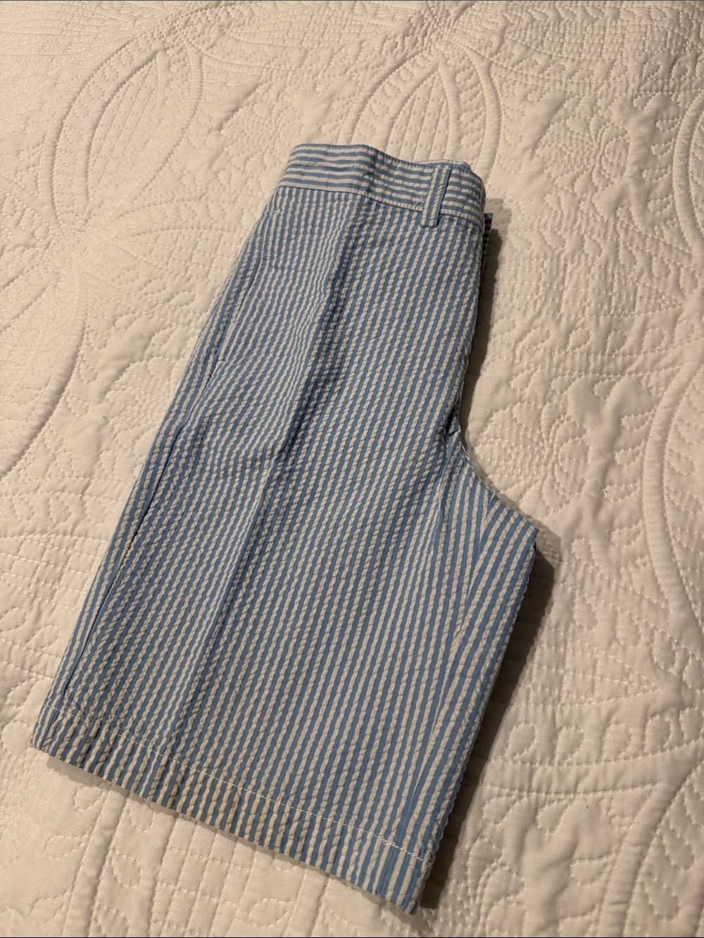 Boys's Blue & White Seersucker Shorts